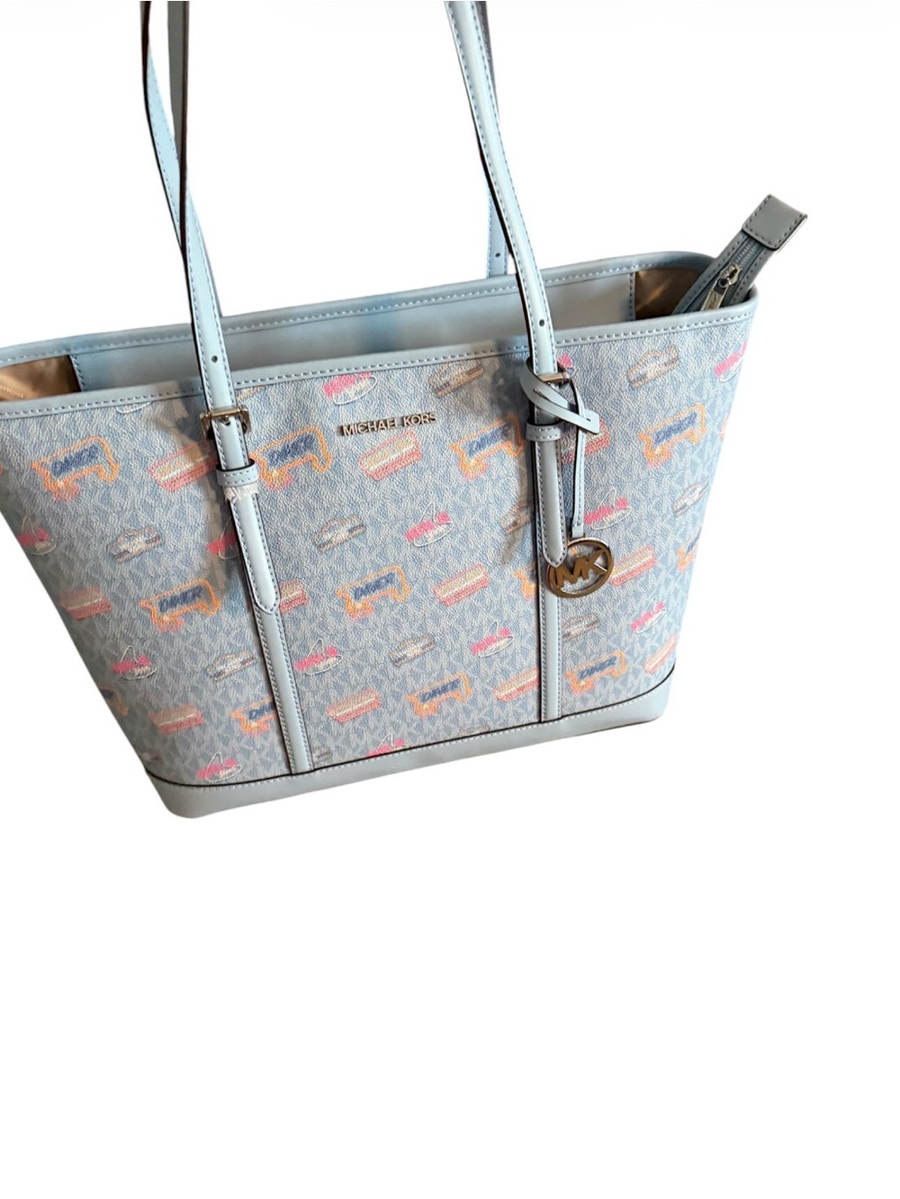 Michael Michael Kors jet set printed signature logo Tote NWT still in plastic - Picture 9 of 12